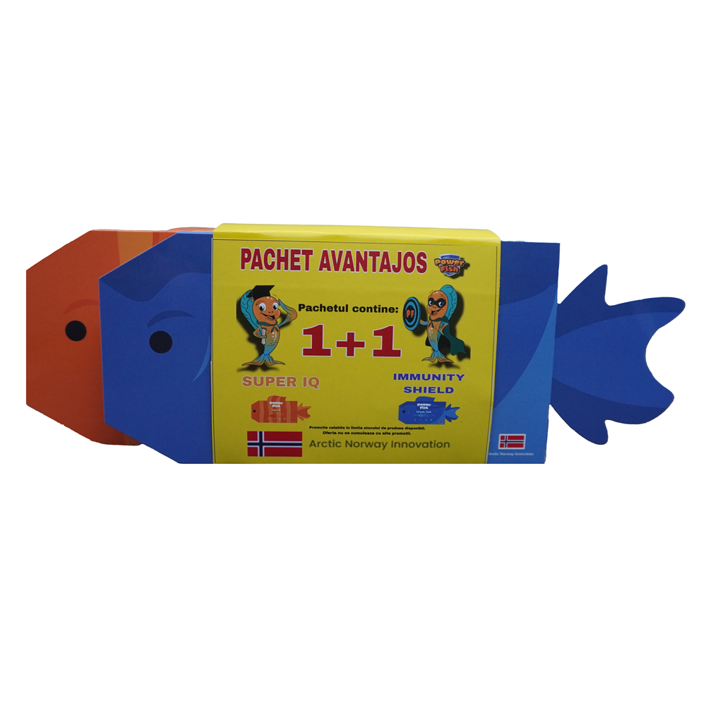 Pachet Immunity Shield 30 jeleuri + Super IQ 30 jeleuri, Powerfish