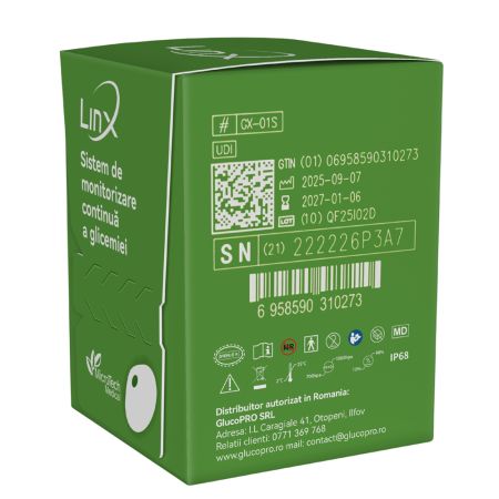 Senzor pentru monitorizarea continua a glicemiei, 1 bucata, Linx 705934