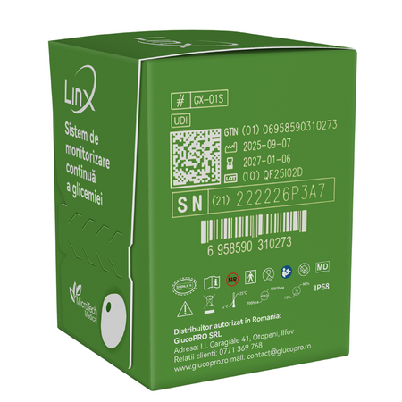 Senzor pentru monitorizarea continua a glicemiei, 1 bucata, Linx 705934