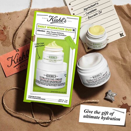 Set Crema hidratanta Ultra Facial 28 ml + Crema hidratanta pentru zona ochilor Creamy Avocado 7 ml Daily Hydration Duo, Kiehl's 669307