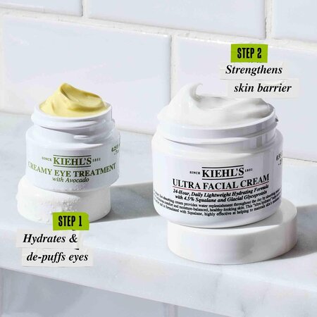 Set Crema hidratanta Ultra Facial 28 ml + Crema hidratanta pentru zona ochilor Creamy Avocado 7 ml Daily Hydration Duo, Kiehl's 669306