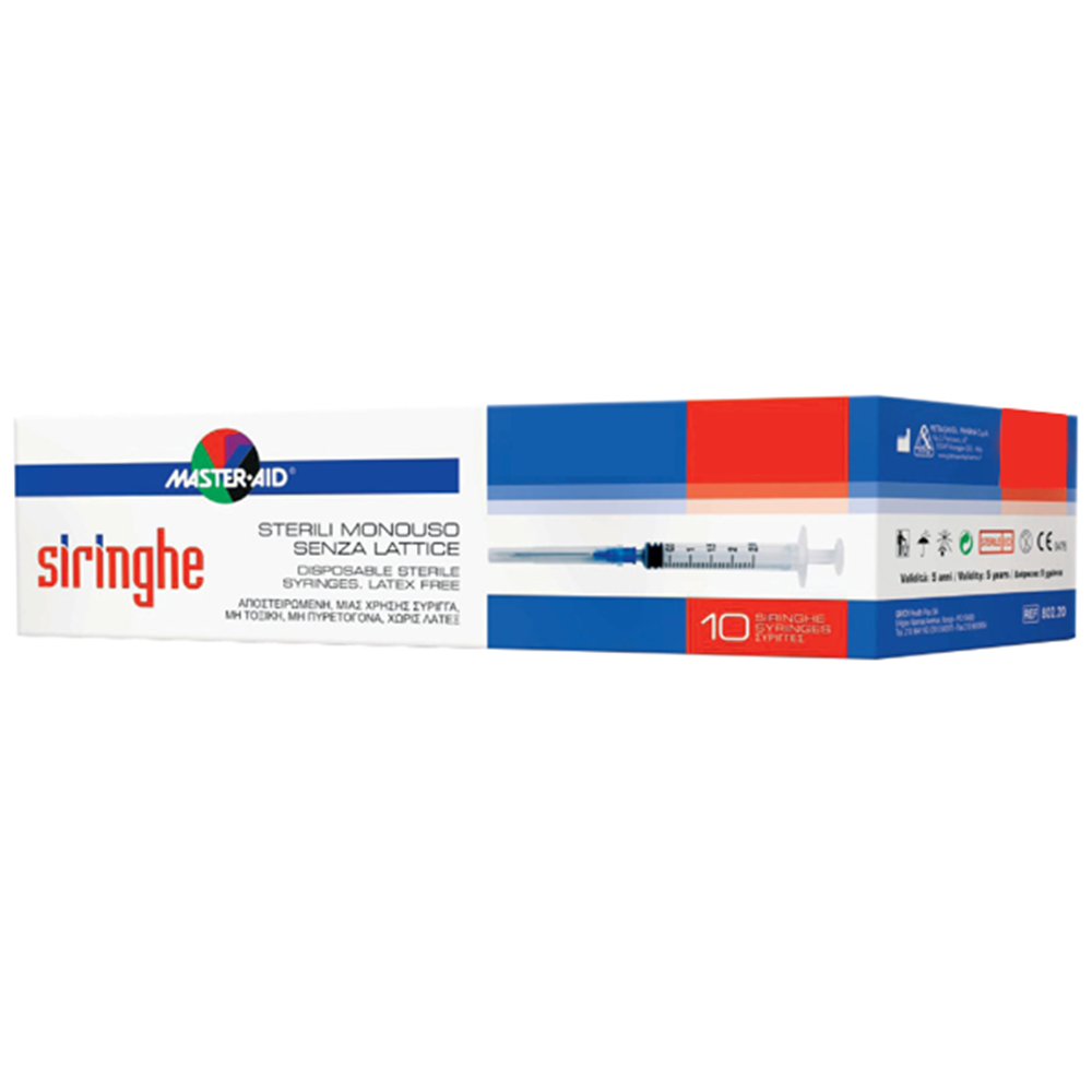 Seringa sterila de unica folosinta cu ac subtire, 10 ml, 10 bucati, Pietrasanta Pharma