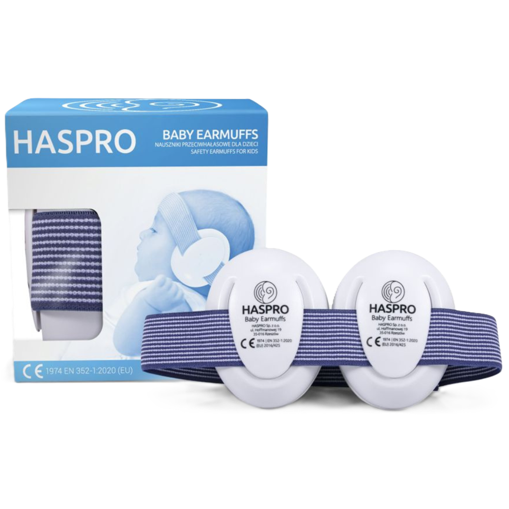 Casti albastre pentru protectie fonica bebelusi, 1 bucata, Haspro