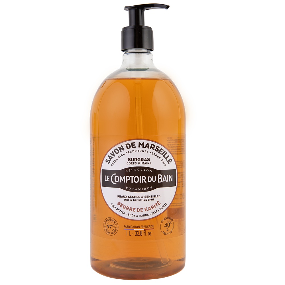 Sapun lichid surgras Karite, 1000 ml, Le Comptoir du Bain