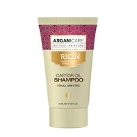 Sampon cu ulei de ricin pentru stimularea cresterii parului travel size Castor Oil, 50 ml, Arganicare