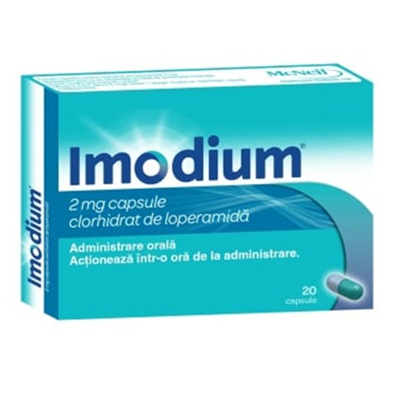 Imodium, 2 mg, 20 capsule, Mcneil