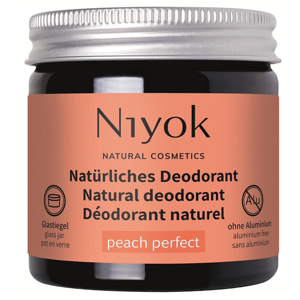 Deodorant si antiperspirant natural tip crema Peach Perfect, 40 ml, Niyok