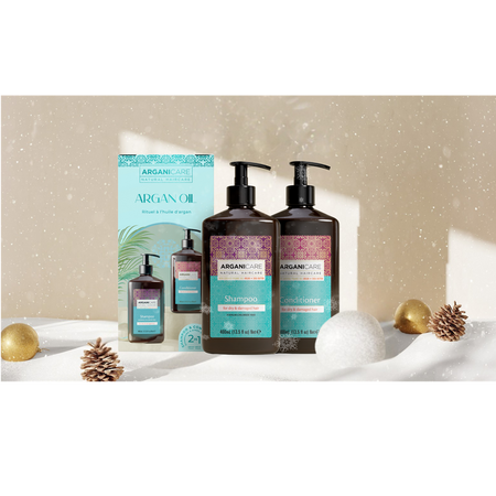 Set Sampon reparator cu ulei de argan, 400 ml+Balsam cu ulei de argan, 400 ml, Arganicare 677571