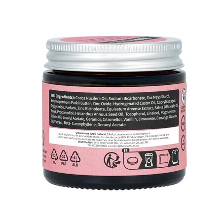 Deodorant si antiperspirant natural tip crema Flowers, 40 ml, Niyok 711796