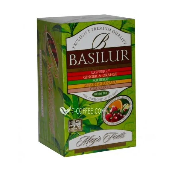 Ceai verde Magic Green Assorted, 20 plicuri, Basilur