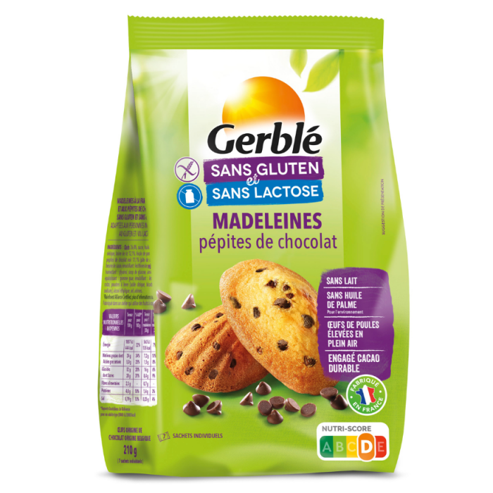 Madlene cu pepite de ciocolata, 210 g, Gerble