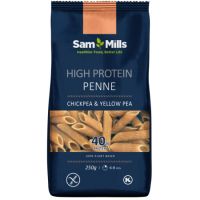 Paste penne din naut si mazare galbena High Protein, 250 g, Sam Mills