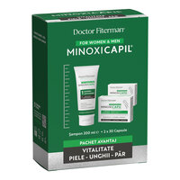 Pachet sampon, 200 ml + capsule, 2 x 30 Minoxicapil, Doctor Fiterman