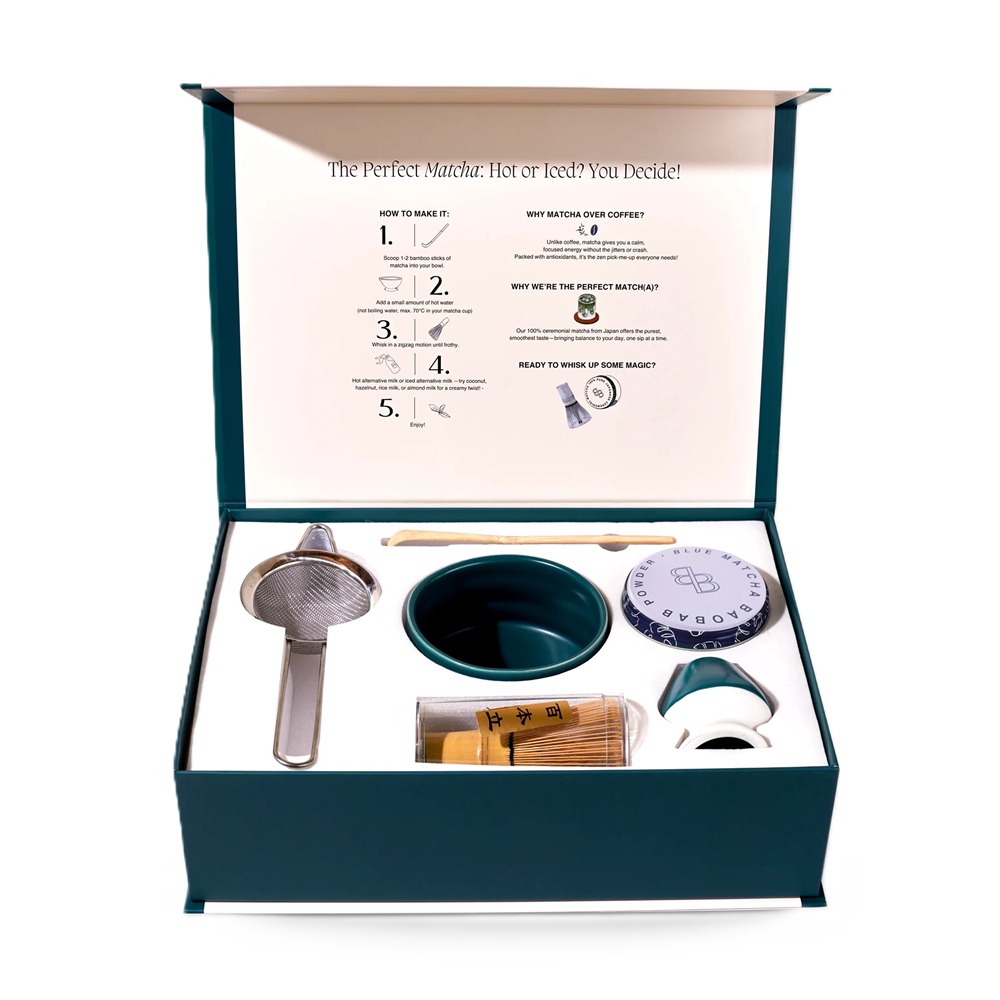 Set premium pentru prepararea ceaiului Blue Matcha Toolbox, BBody