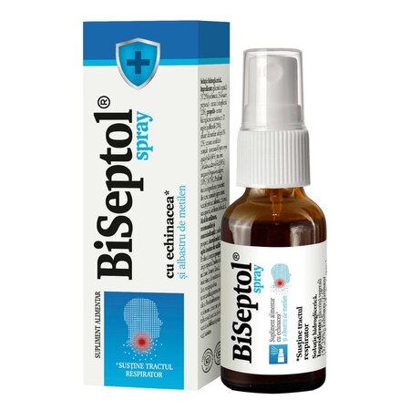 Biseptol Spray cu Albastru de Metilen si Echinacea, 20 ml, Dacia Plant