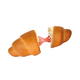 Croissant proteic cu crema de capsuni, 65 g, FeelingOK 669750