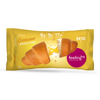 Croissant proteic cu crema de patiserie, 65 g, FeelingOK