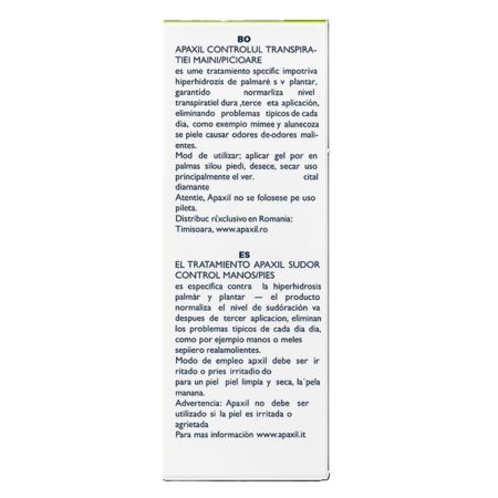 Tratament pentru controlul transpiratiei mainilor si picioarelor, 50 ml, Apaxil 669762