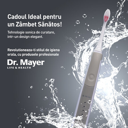 Periuta electrica sonica, Alb/Gri GTS2080GY, Dr. Mayer 671675