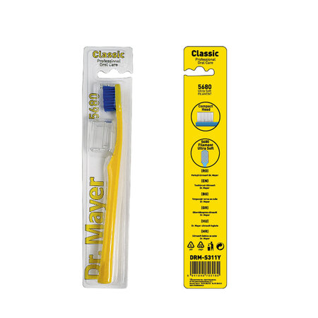 Periuta clasica ultrasoft 5680, Galben, DRM-S311Y, 1 bucata, Dr. Mayer 669934