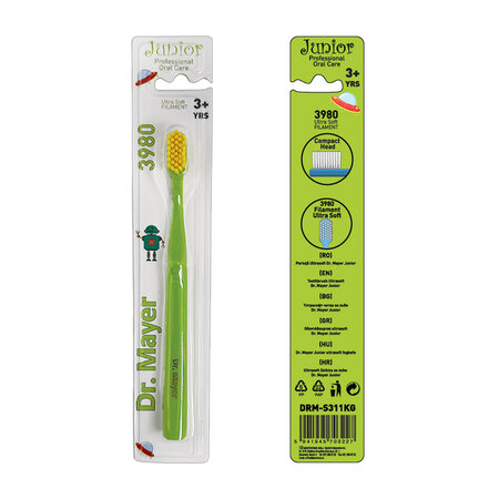 Periuta pentru copii Ultrasoft 3980, Verde, DRM-S311KG, 1 bucata, Dr. Mayer 669944
