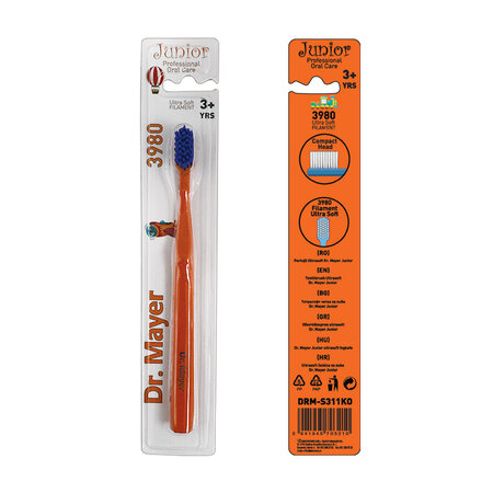 Periuta pentru copii Ultrasoft 3980, Portocaliu, DRM-S311KO, 1 bucata, Dr. Mayer 669949