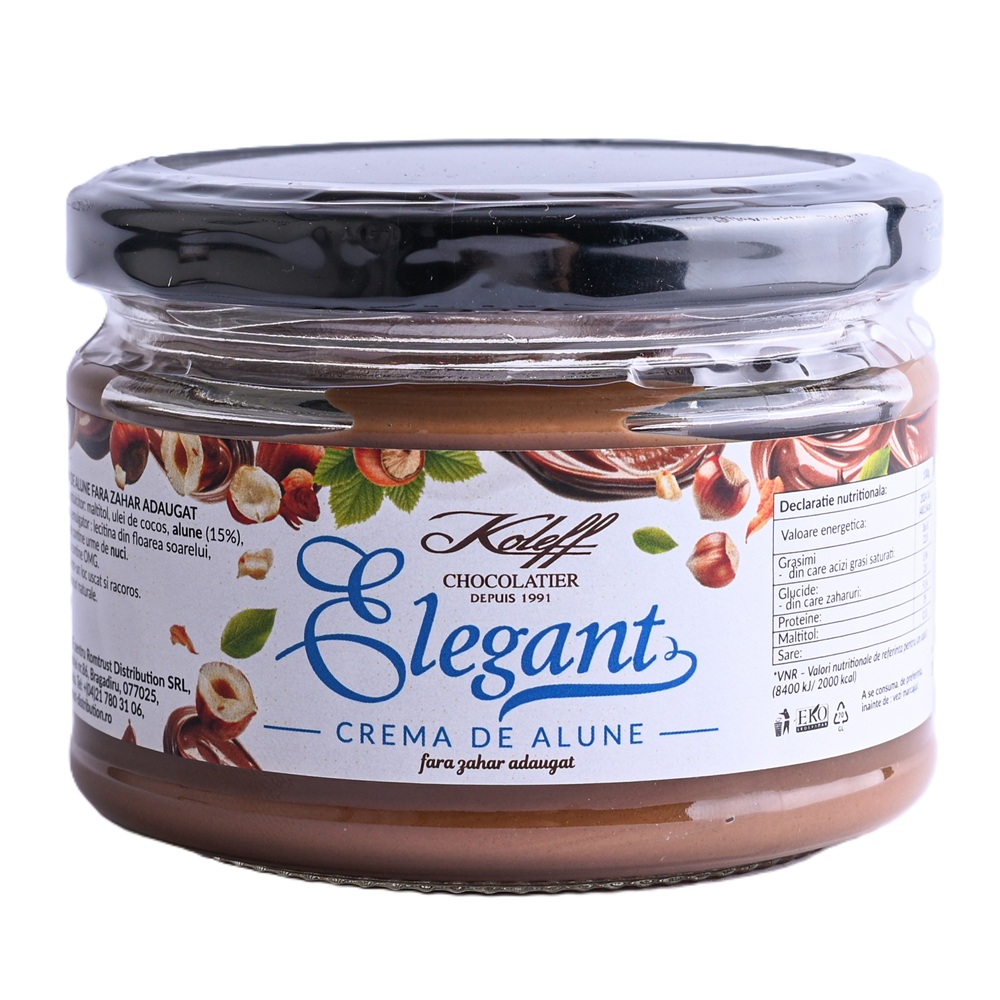 Crema de alune cu cacao Elegant, 200 g, Koleff