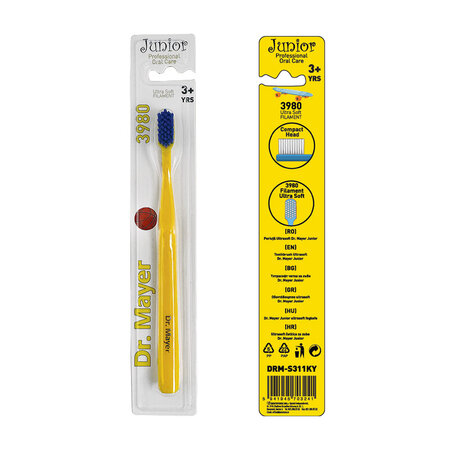 Periuta pentru copii Ultrasoft 3980, Galben, DRM-S311KY, 1 bucata, Dr. Mayer 669957