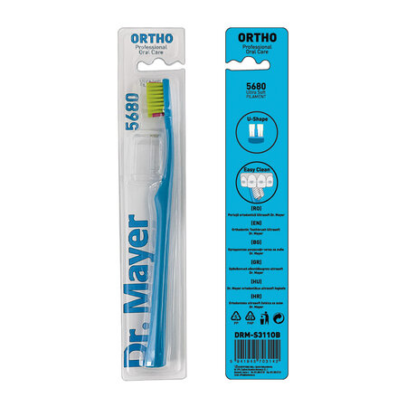 Periuta ortodontica Ultrasoft 5680, Albastru, DRM-S311OB, 1 bucata, Dr. Mayer 669962