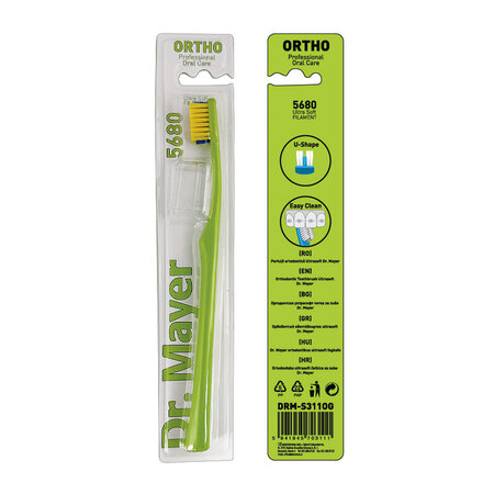 Periuta ortodontica Ultrasoft 5680, Verde, DRM-S311OG, 1 bucata, Dr. Mayer 669968