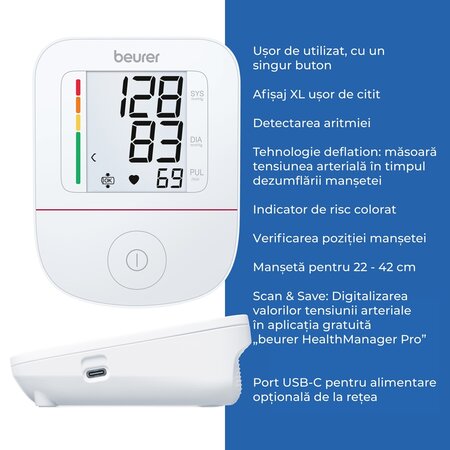 Tensiometru de brat BM 23, Beurer 669981