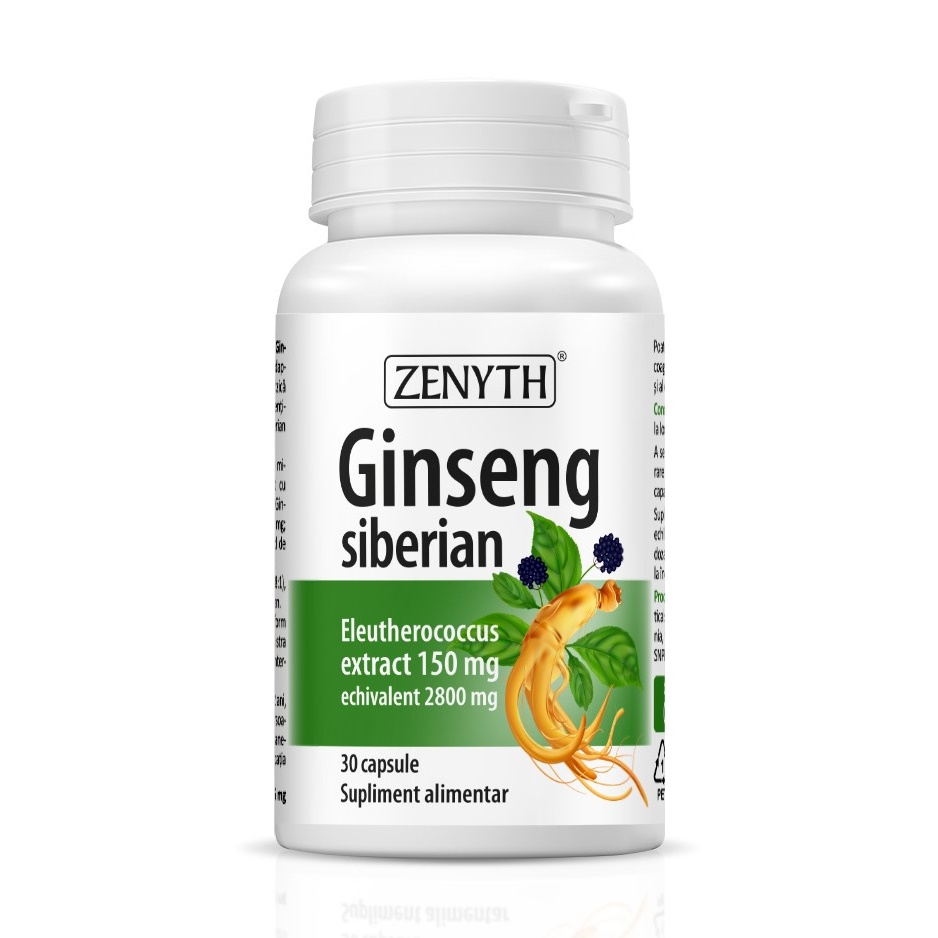 Ginseng siberian, 150 mg, 30 capsule, Zenyth