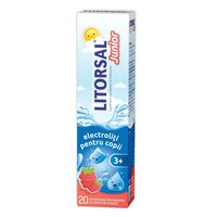 Electroliti cu aroma de zmeura pentru copii 3+ ani Litorsal, 20 comprimate efervescente, Zdorvit