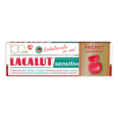 Pasta de dinti Sensitive 75ml + ata dentara, Theiss Naturwaren