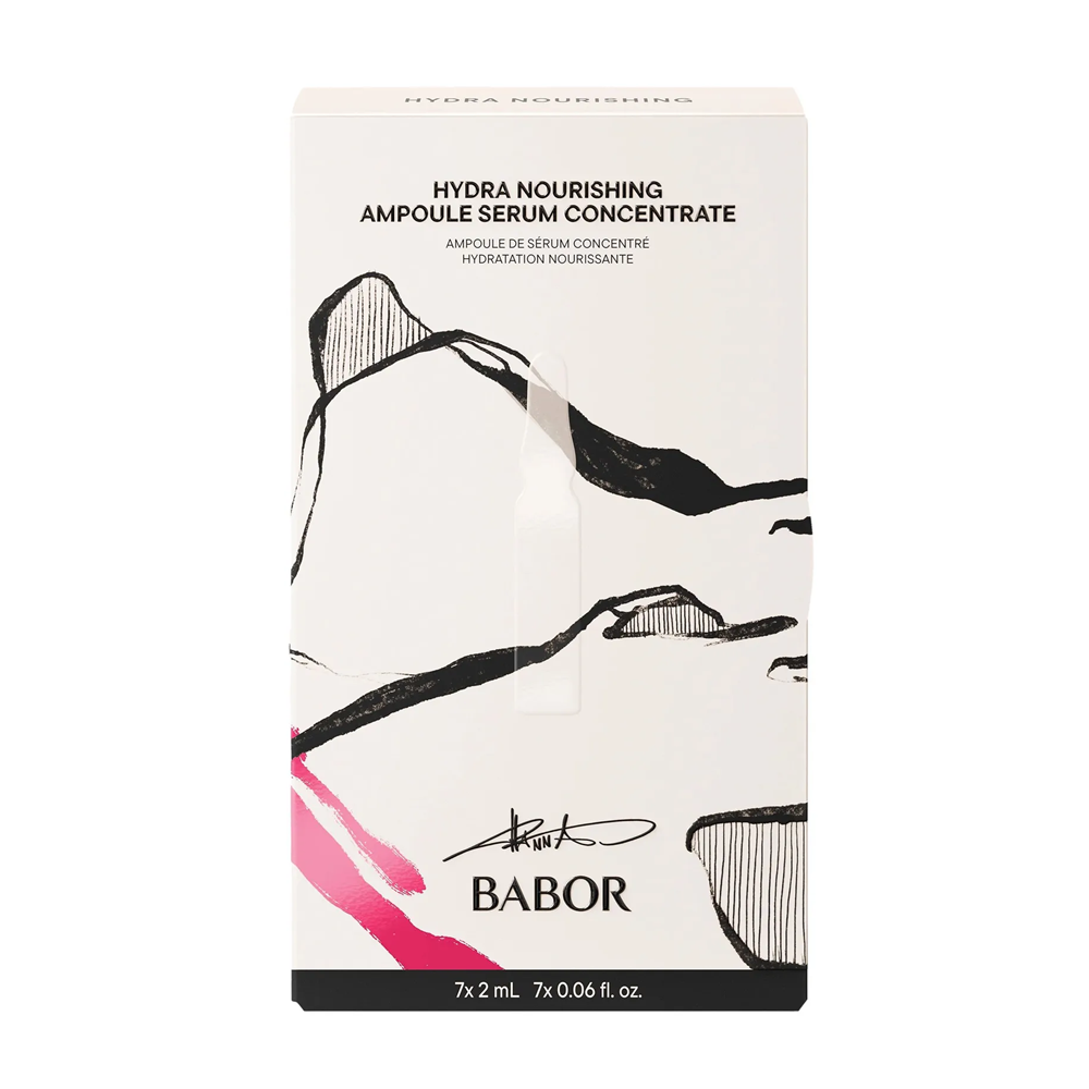 Set fiole editie limitata, Hanna Schownald Hydra Nourishing cu Acid Hialuronic, Pro Vitamina B5, 7 fiole x 2ml, Babor