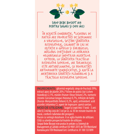 Sirop Biosept Mami si Bebe, 100 ml, Fares 614210
