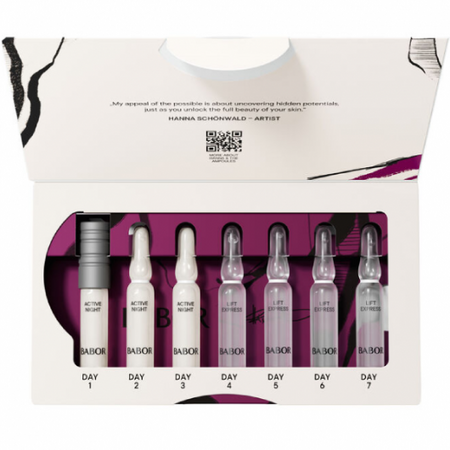 Set fiole editie limitata, Hanna Schownald Overnight Lift cu Ceramide, 7 fiole x 2ml, Babor 670070