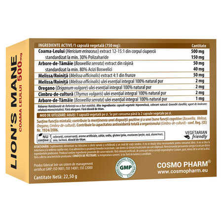 Lion's Mane, 30 capsule, Cosmo Pharm 755366