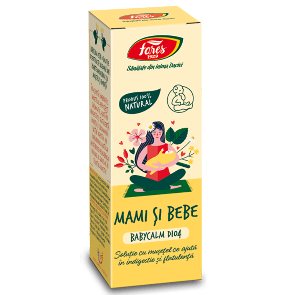 Mami si bebe Babycalm solutie, D104, 30 ml, Fares