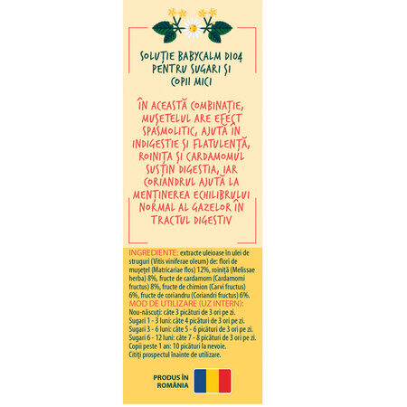 Mami si bebe Babycalm solutie, D104, 30 ml, Fares 614199