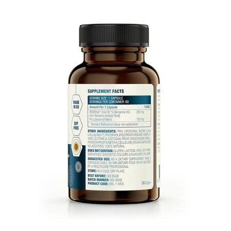 Berberine Pro Liposomal, 60 capsule, Geneceutica 670105