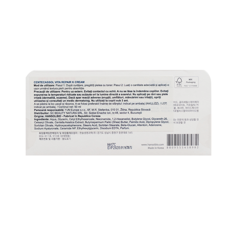 Crema anti-cearcan cu vitamina k si centella asiatica Vita Repair K, 30 g, Centecassol 721046