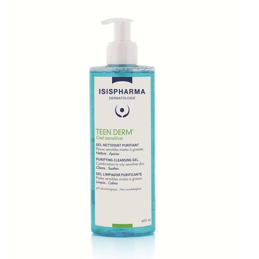 Gel de curatare purifiant, Teen Derm Sensitive, 400 ml, IsisPharma