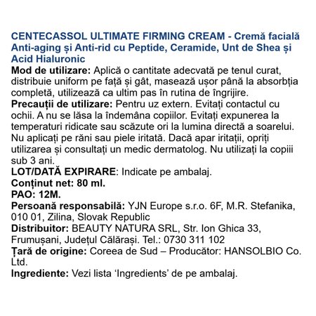 Crema antirid cu textura densa Ultimate Firming, 80 ml, Centecassol 734392