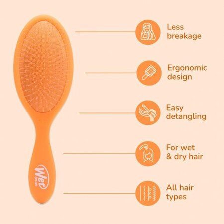 Perie de par pentru descurcare Orange Crush Summer Quenchers, 1 bucata, Wet Brush 670376