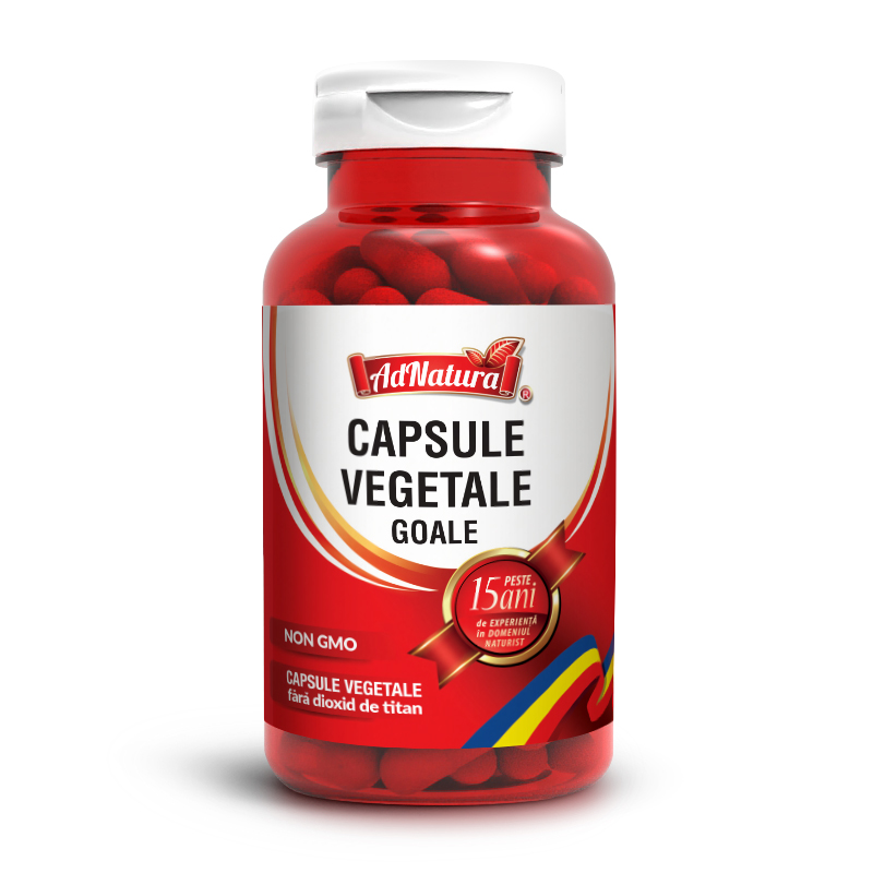 Capsule vegetale goale, 100 bucati, AdNatura