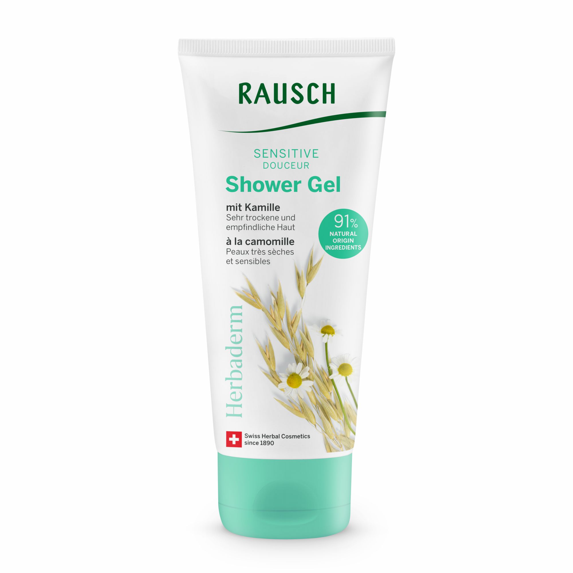 Gel de dus cu musetel, Herbaderm Sensitive, 200 ml, Rausch