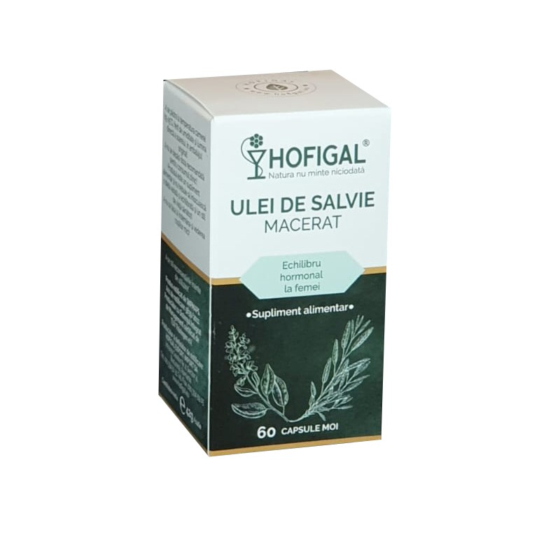 Ulei de salvie macerat, 60 capsule moi, Hofigal