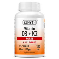 Vitamin D3 + K2 Forte, 120 capsule, Zenyth Pharmaceuticals