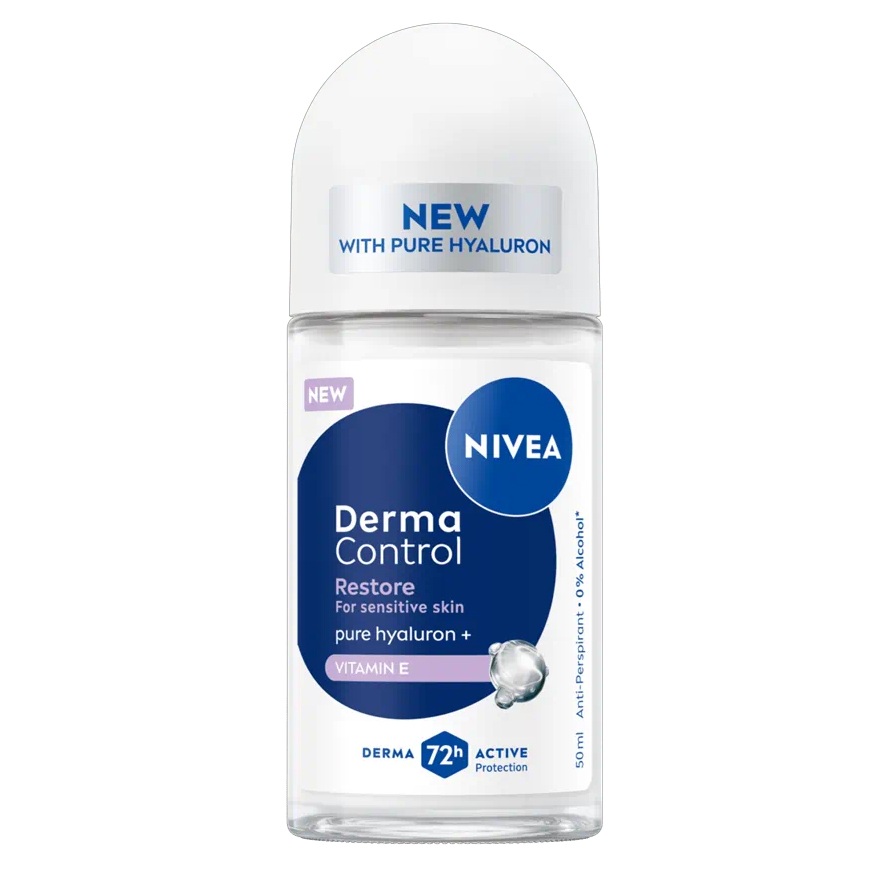 Deodorant roll-on antiperspirant pentru femei Derma Control Restore, 50 ml, Nivea